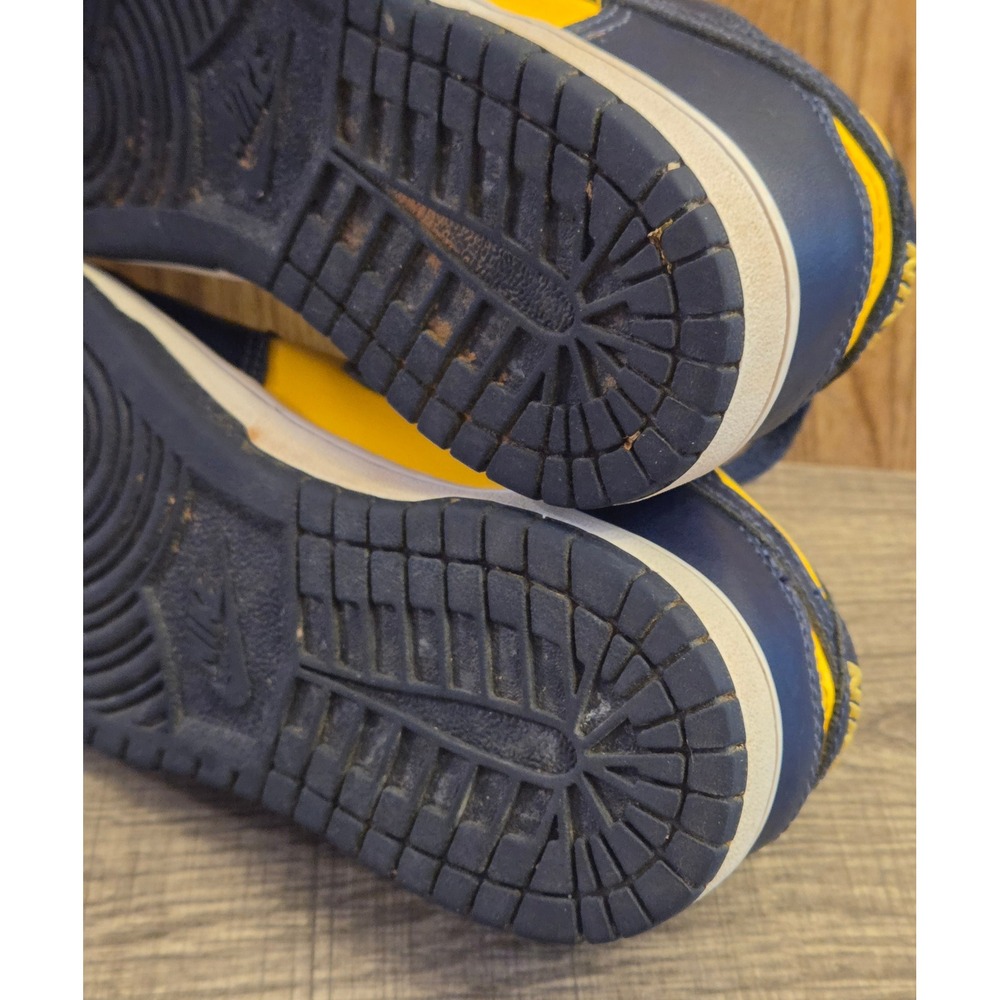 Nike Dunk Low Athletic Shoes Michigan Youth Size 1Y Blue Yellow - Picture 7 of 12